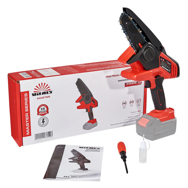 Пила мини ланцюгова акум Vitals Master AKZ 1802 SL