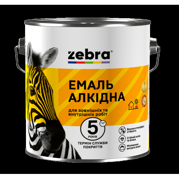 Емаль ПФ-116 срібляста 0,25кг ЗЕБРА 20