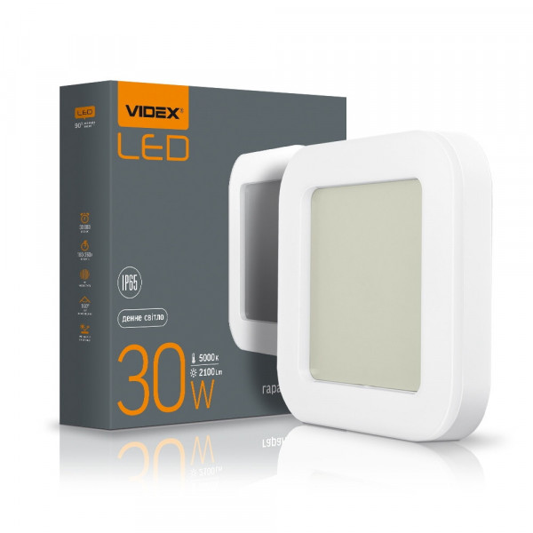 Світильник LED квадрат ART 30W 5000K Videx VL-BHFS-305