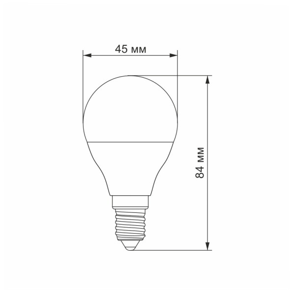 Лампа G45 3.5W E14 4100K Videx VL-G45e-35144