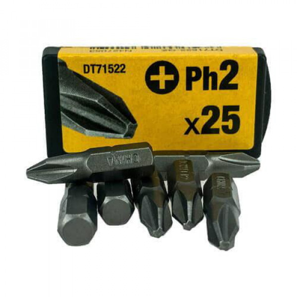 Насадка викруткова PH2х 25мм DeWalt DT71522