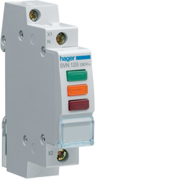Індикатор LED черв.зел.помаранч. 3P, Hager SVN129