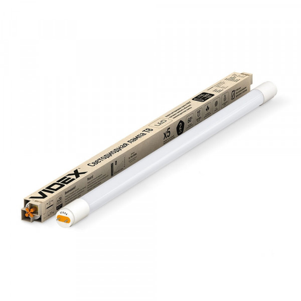 Лампа T8 9W 600мм 6200K Videx VL-T8b-09066