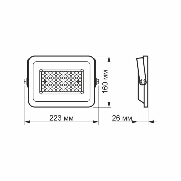 Прожектор 50W 5000K Videx VL-F2e-505W