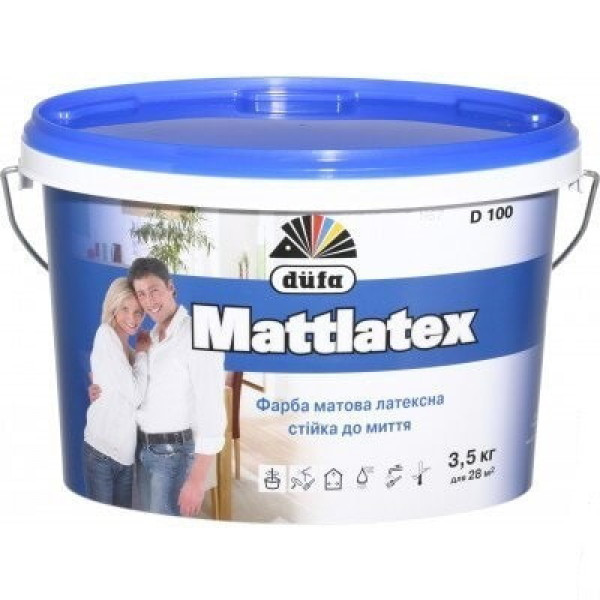Фарба латексна Matlatex D100 DUFA ( 2,5л/3,5кг) DUFA D100
