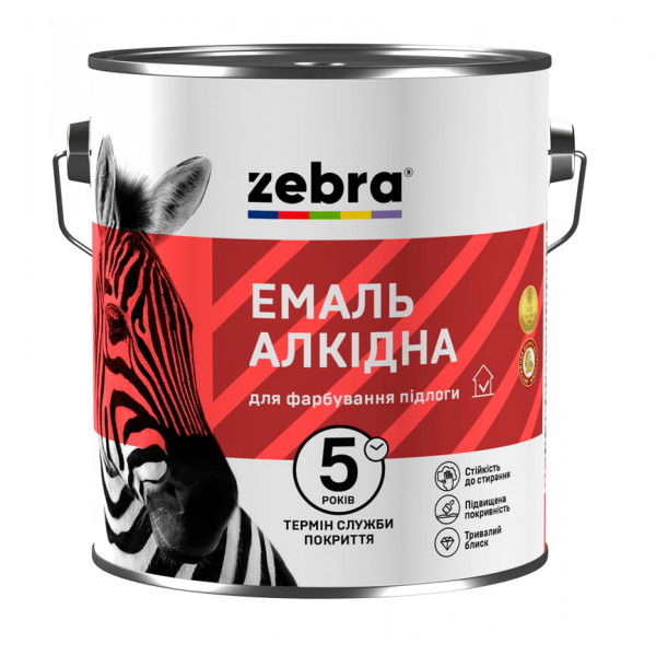 Емаль ПФ-266 жовто-коричнева 2,5кг ZEBRA PROF 085Р