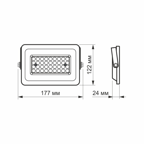 Прожектор 30W 5000K Videx VL-F2e-305W