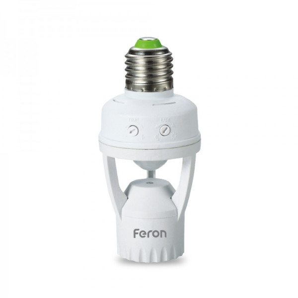 Датчик руху з цоколем E27 360гр білий Feron
