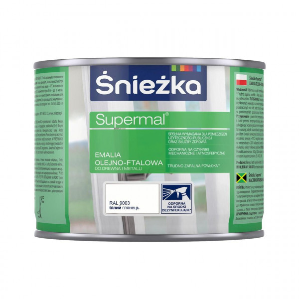 Суперемаль Sniezka біла глянець (0,4л) Польща