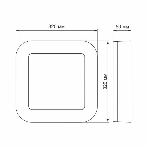 Світильник LED квадрат ART 30W 5000K Videx VL-BHFS-305