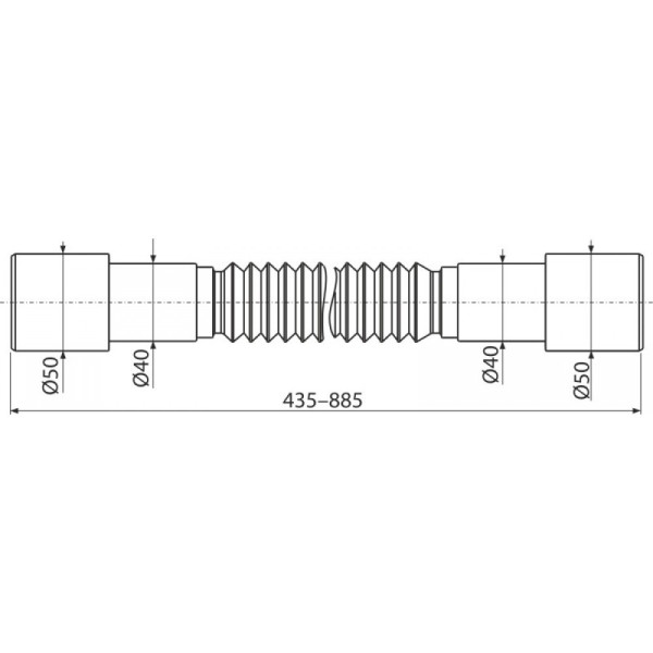 Гофра гибкая для сифона 50/40x40 КР-8010