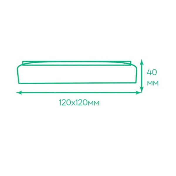 Світильник квадрат накладний 18W 1800Lm 5000K IP20 AL709ARD