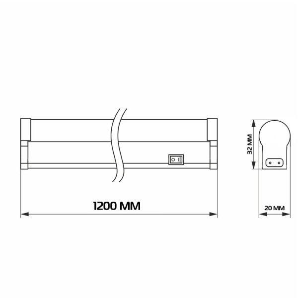 Світильник меблевий 20W 1600Lm 4200K 120см Etron 1-EDP-256