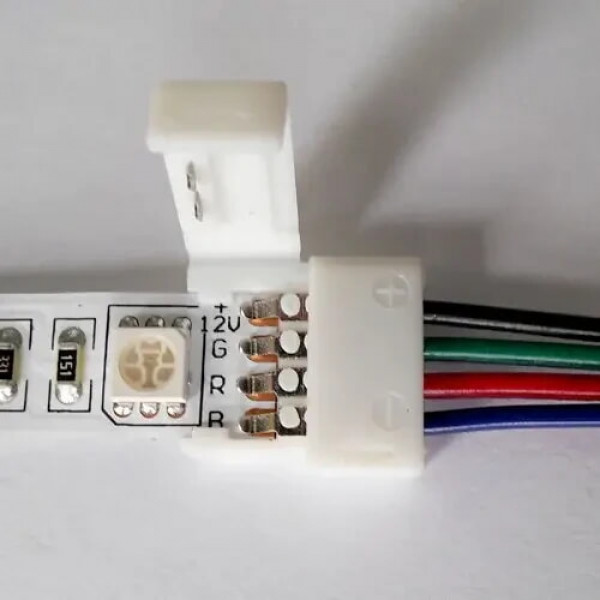 Коннектор для Led ленты 10мм RGB (провод-зажим) B SC-08-SW-10-4