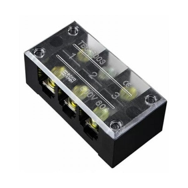 Клема гвинтова в корпусі TB6003 60A/ 3 Аско/TAKEL