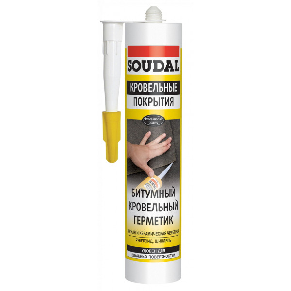 Герметик бітумний Soudafalt 280 мл для даху Soudal