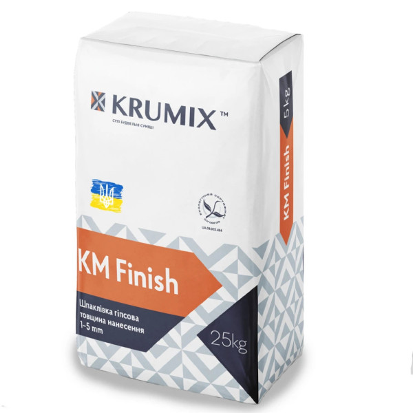 Шпаклівка гіпсова KM Finish KRUMIX (25кг)