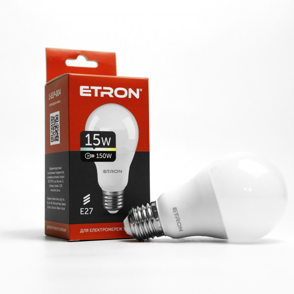 Лампа A65 15W E27 4200K/4000K ETRON 1-ELP-004