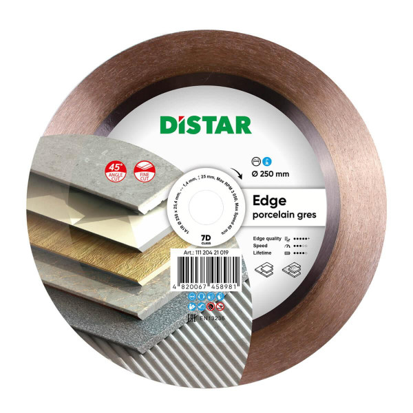 Круг алмазний 250 25.4 плитка Edge Distar 7D 11120421019