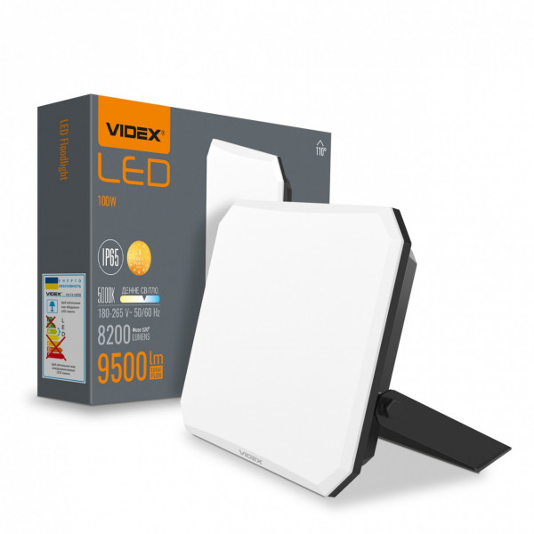 Прожектор 100W 5000K чорний Videx