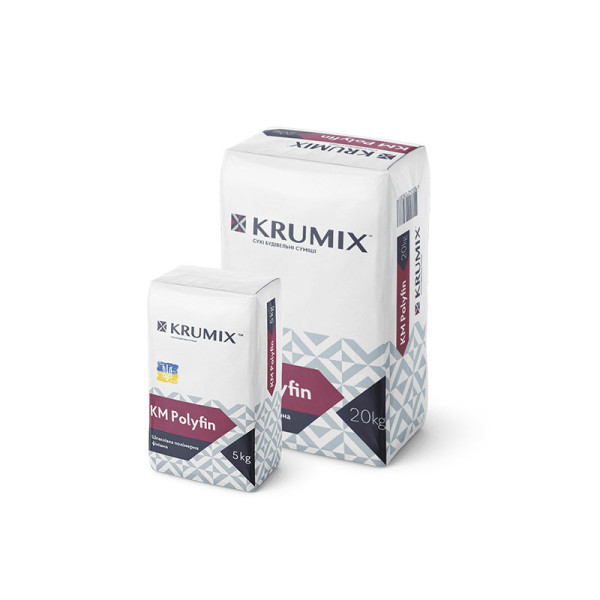 Шпаклівка полімергіпсова KM Polyfin KRUMIX (20кг)