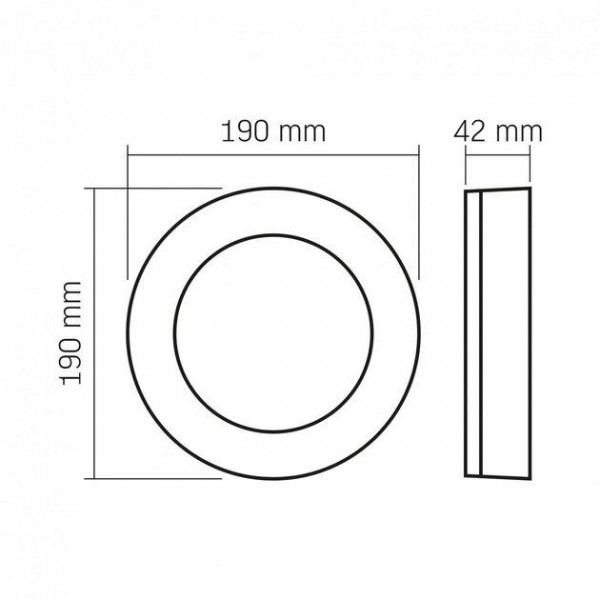 Світильник LED круг 15W 5000K чорний Videx VL-BHFR-155B