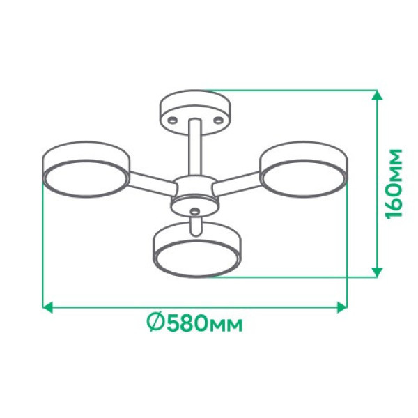 Світлодіодна люстра 40W 3200Lm 3000-6500К Ard AL6193ARD