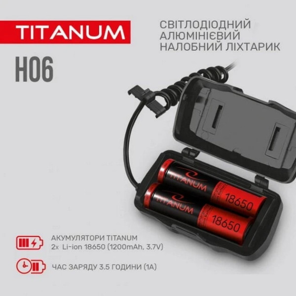 Ліхтар налобний 800lm 6500K TLF-H06