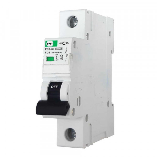 Автомат 1P/ 20A C 6kA FB1-63 ECO Промфактор